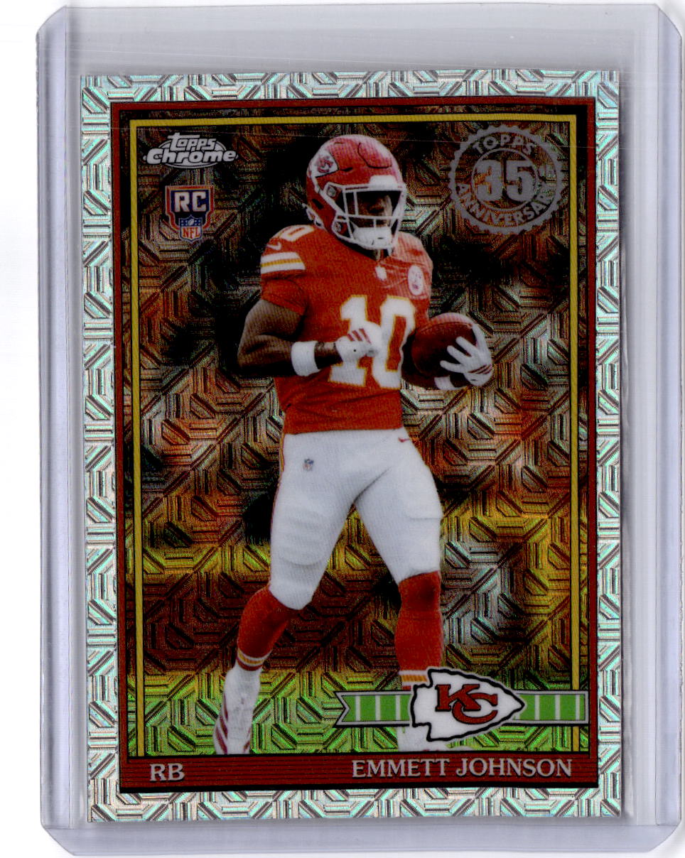2026 Topps Flagship #91TRC-13 Emmett Johnson 1991 Topps Football Rookies Chrome