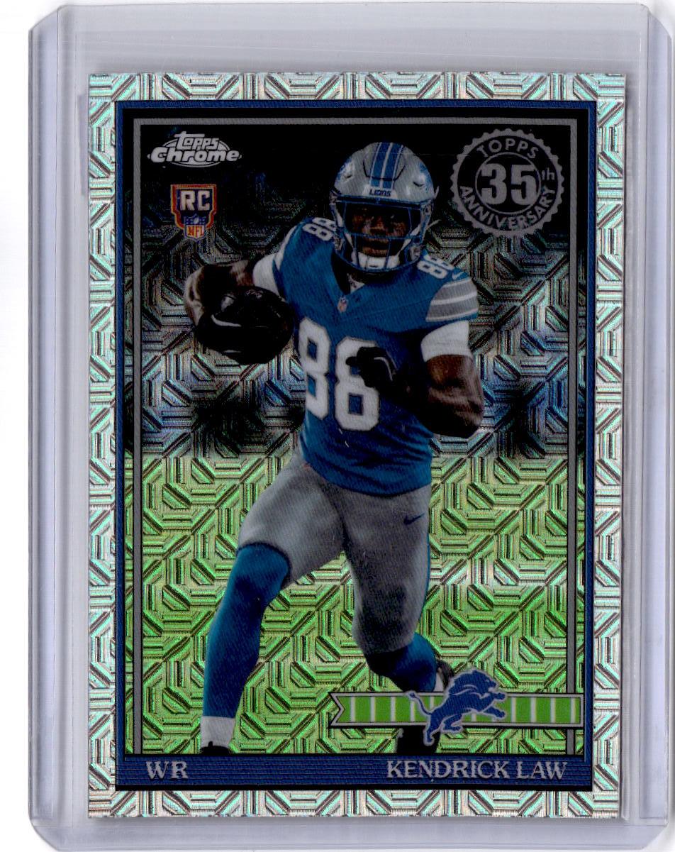 2026 Topps Flagship #91TRC-42 Kendrick Law 1991 Topps Football Rookies Chrome