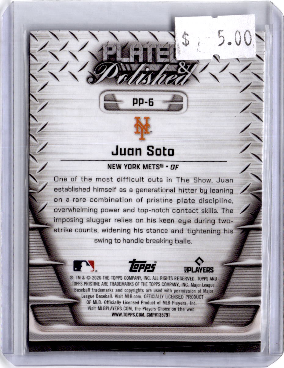 2026 Topps Pristine #PP-6 Juan Soto Plated And Polished