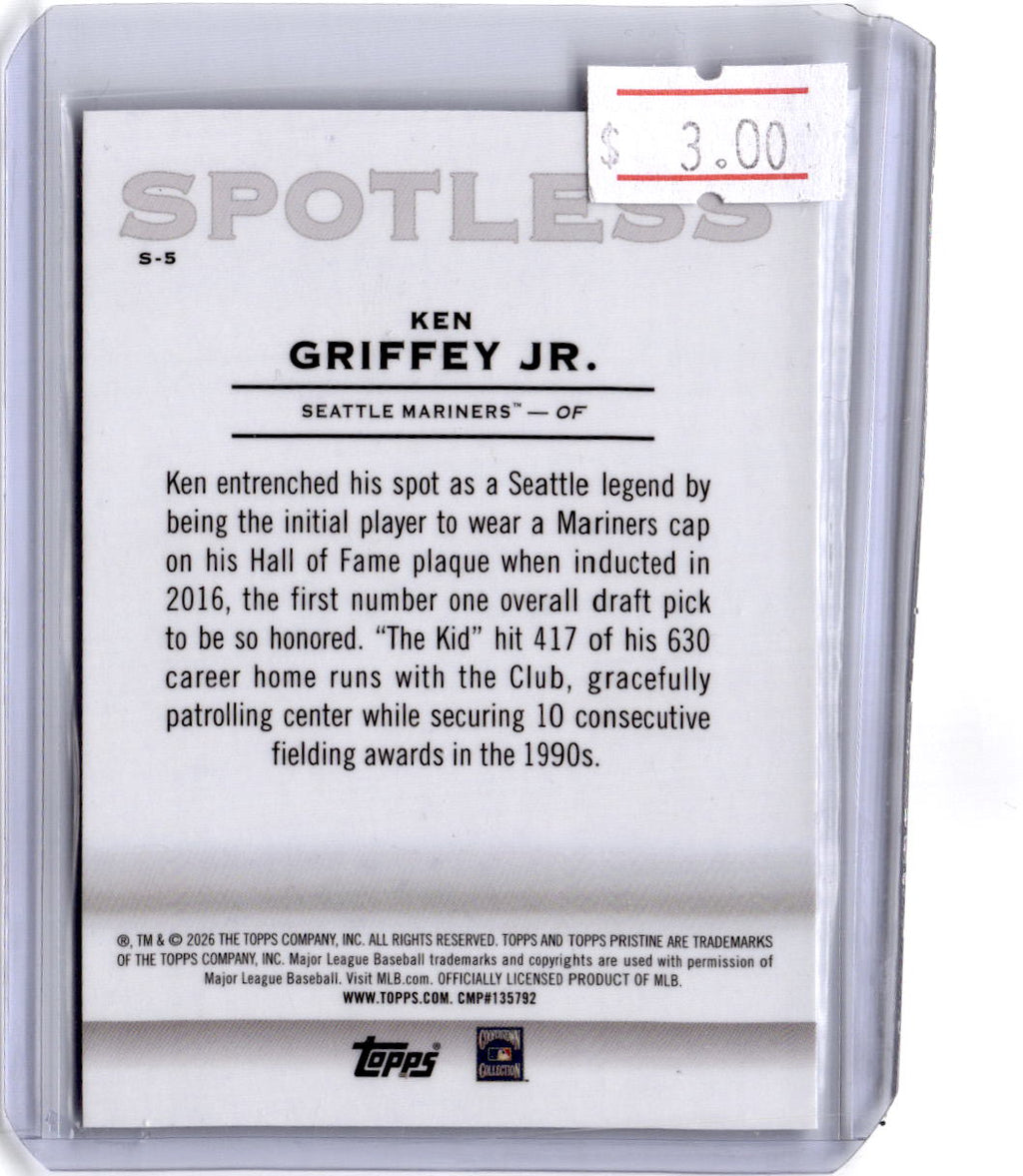2026 Topps Pristine #S-5 Ken Griffey Jr. Spotless