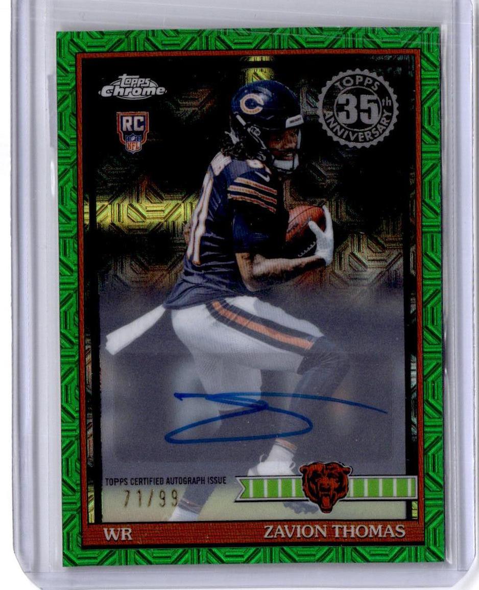 2026 Topps Flagship Zavion Thomas 1991 Topps Chrome Rookies Autographs Green /99