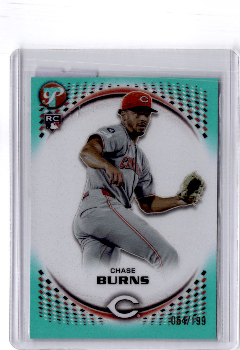 2026 Topps Pristine #6 Chase Burns Aqua Refractor #/199