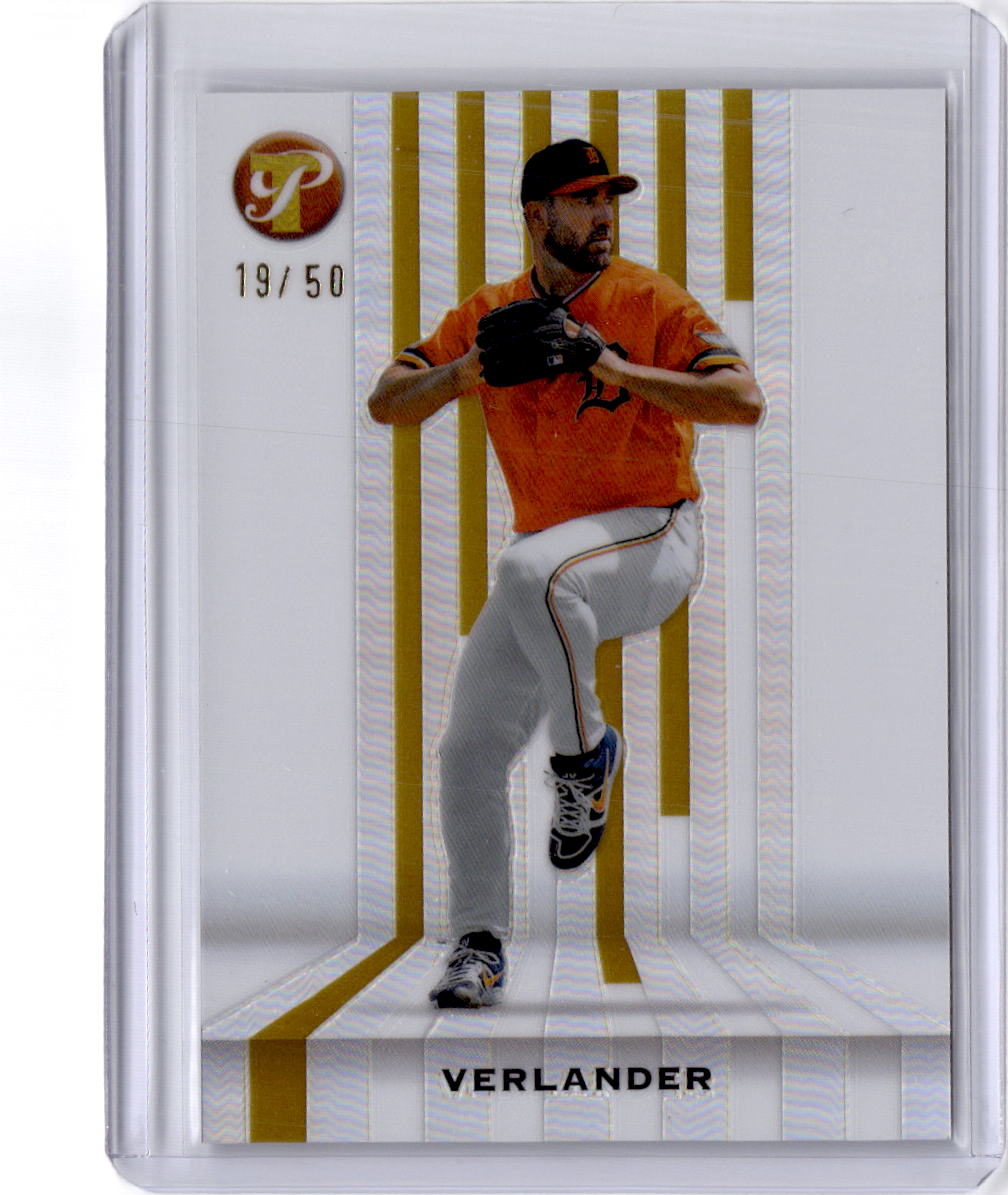 2026 Topps Pristine #S-19 Justin Verlander Spotless Gold Refractor #/50