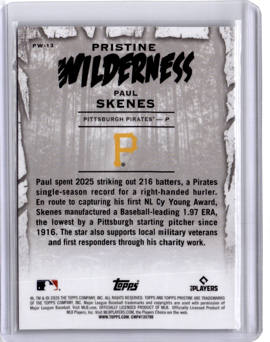 2026 Topps Pristine #PW-13 Paul Skenes Pristine Wilderness