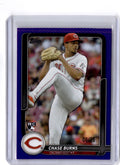 2026 Topps #17 Chase Burns Flagship Collection Chrome Purple (Series Two) #/75