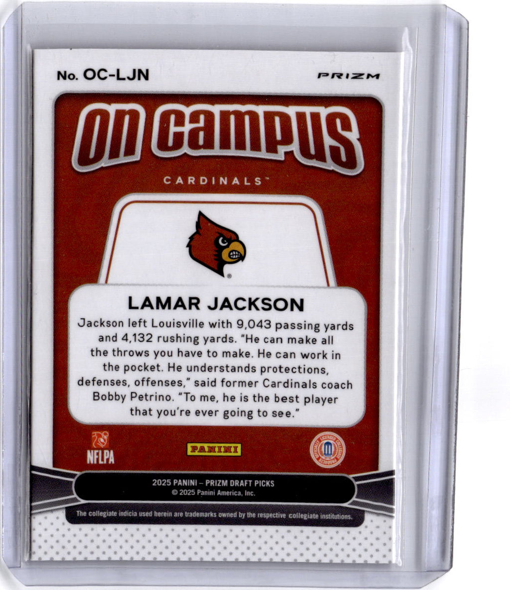 2025 Panini Prizm Draft Picks #OC-LJN Lamar Jackson On Campus