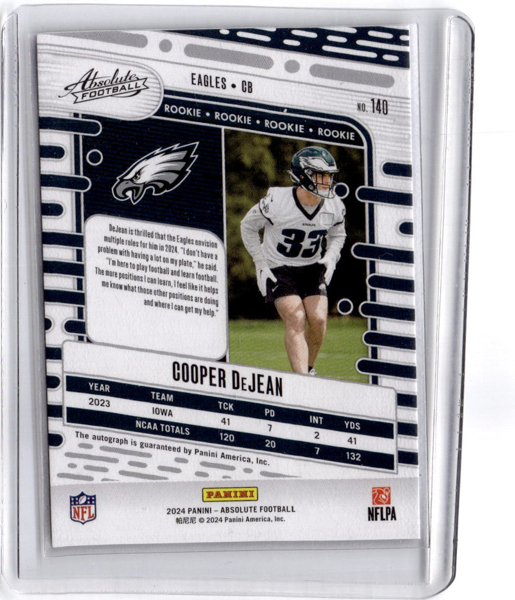 2024 Panini Absolute #140 Cooper DeJean Signature Rookies