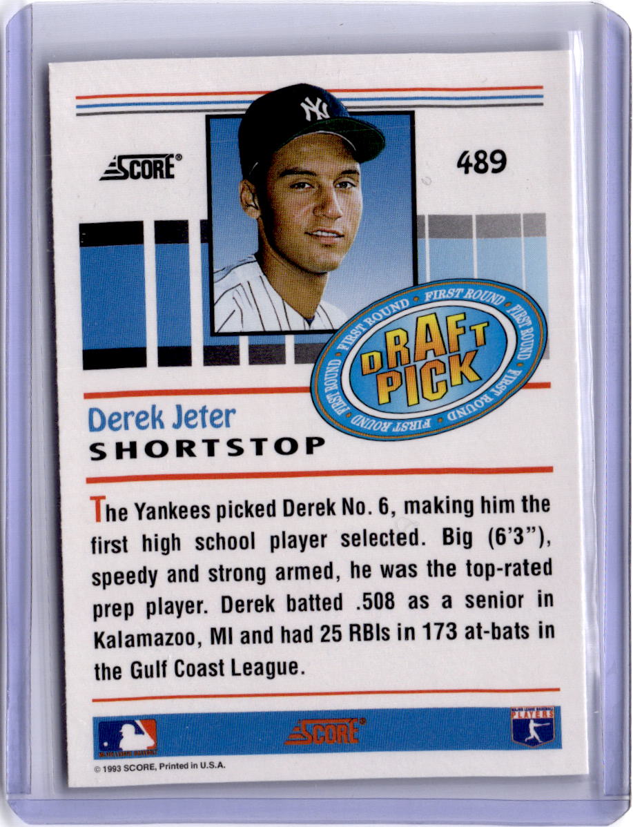 1993 Score #489 Derek Jeter