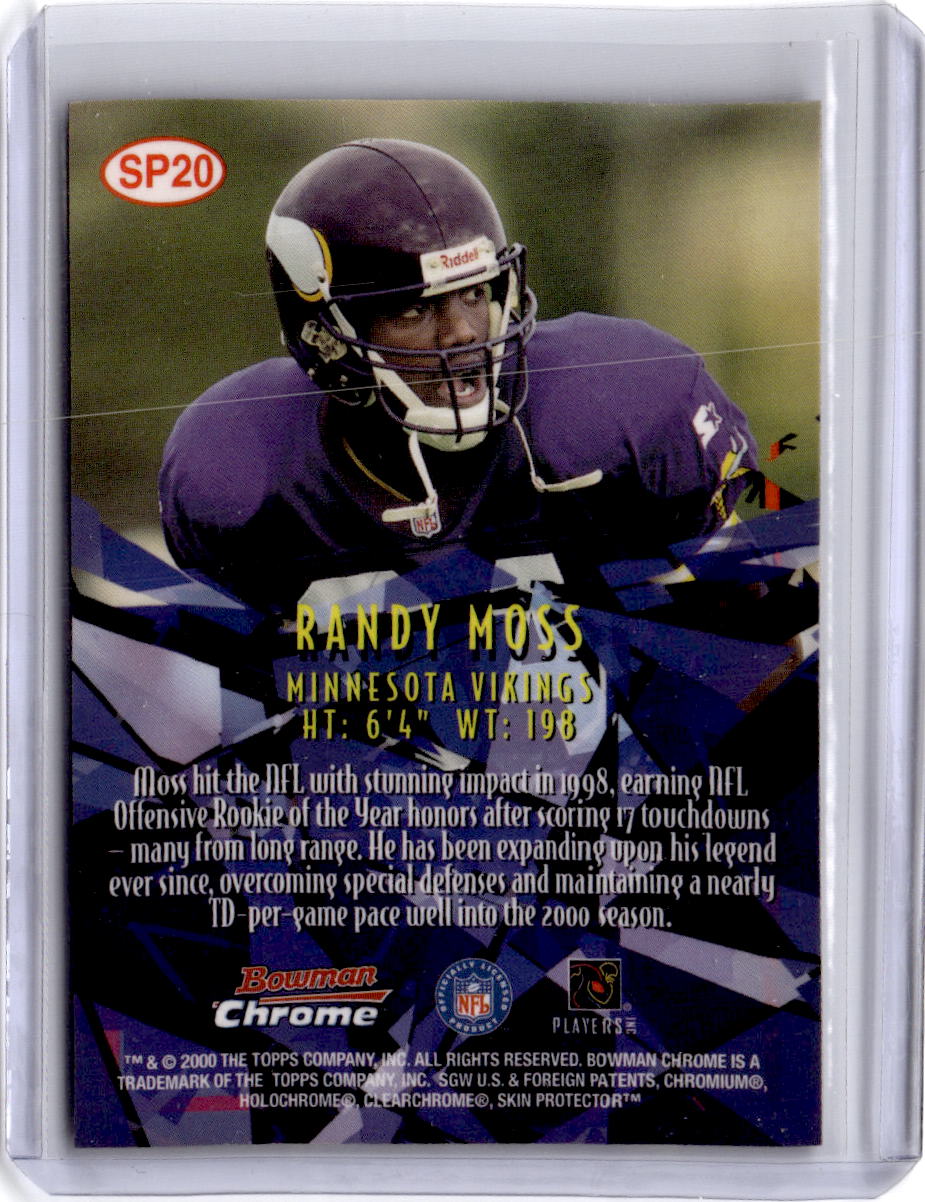 2000 Bowman Chrome #SP20 Randy Moss Shattering Performers