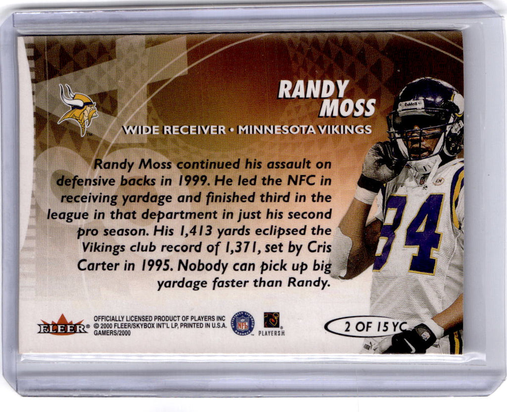 2000 Fleer Gamers #2 YC Randy Moss Yard Chargers