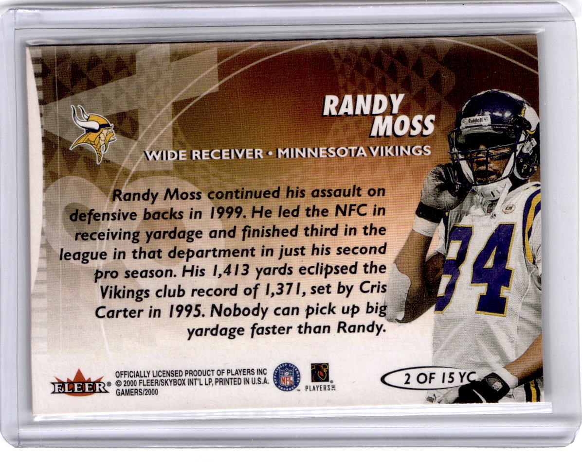 2000 Fleer Gamers #2 YC Randy Moss Yard Chargers