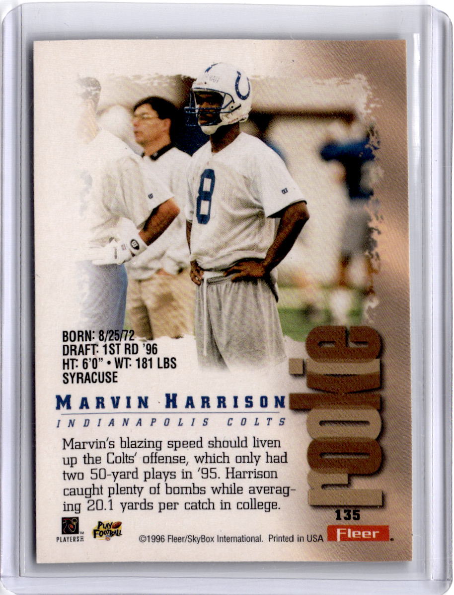 1996 Fleer Metal #135 Marvin Harrison