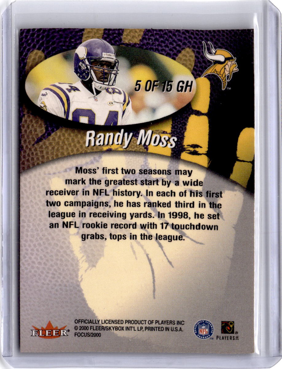 2000 Fleer Focus #5 GH Randy Moss Good Hands
