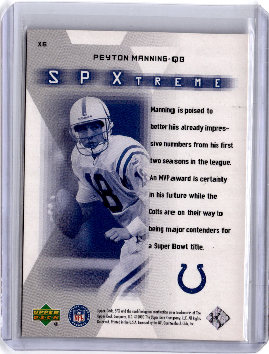 2000 SPx #X6 Peyton Manning SPxtreme