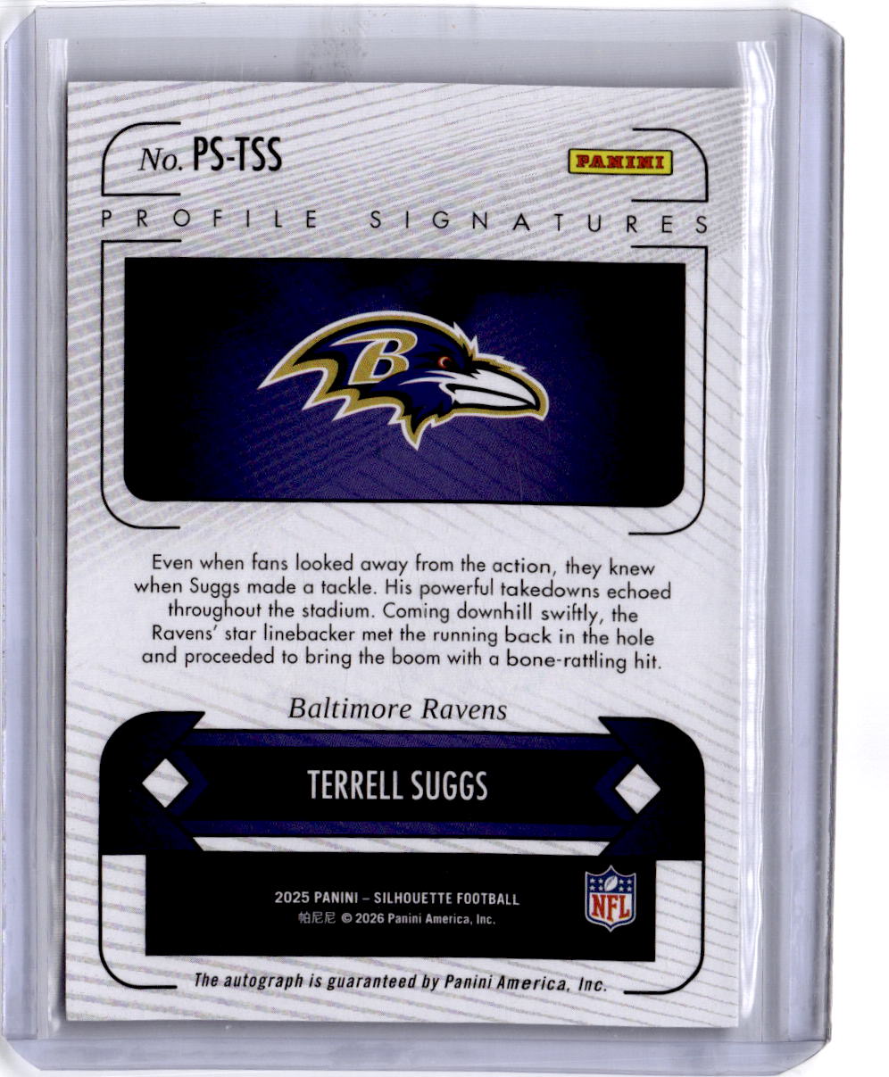 2025 Panini Silhouette #PS-TSS Terrell Suggs Profile Signatures #/199
