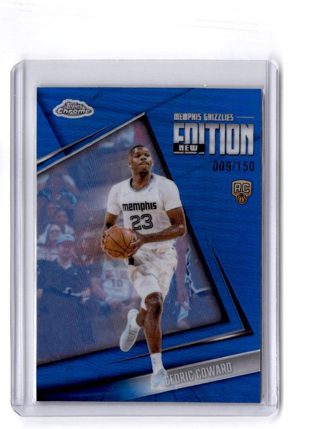 2025-26 Topps Chrome Update Cedric Coward New Editions Blue Refractor #/150