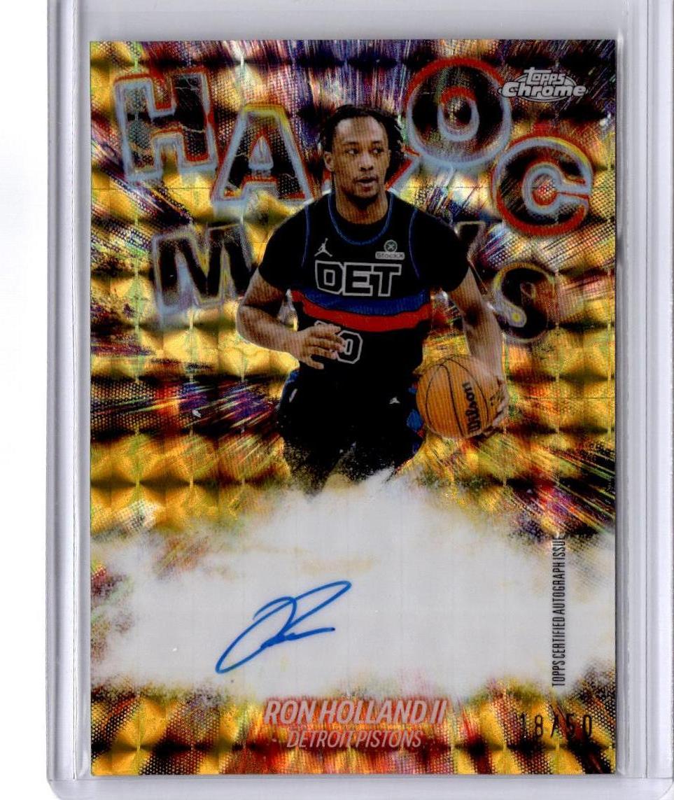 2025-26 Topps Chrome Update #HM-RH Ron Holland II Havoc Marks Gold #/50