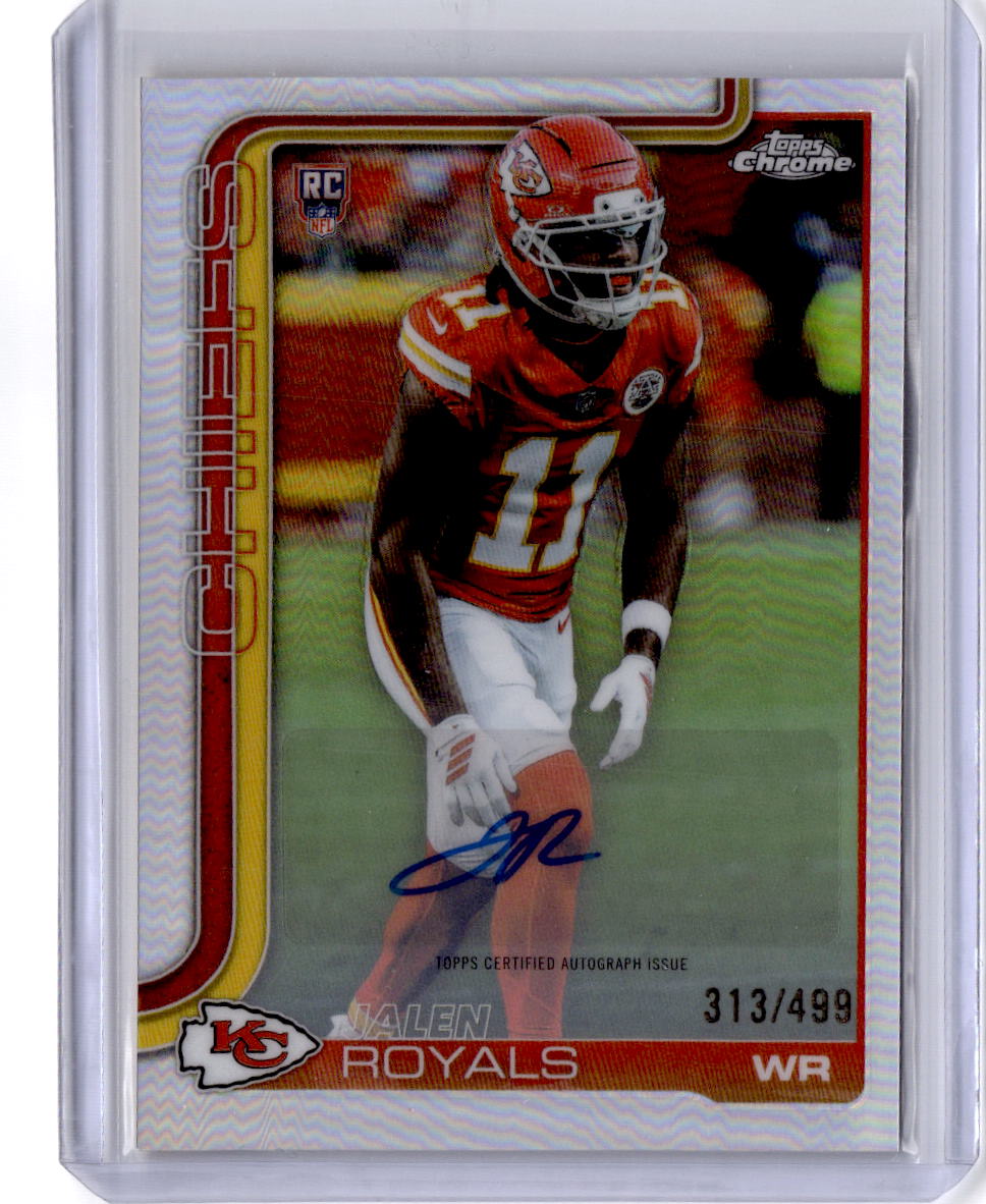 2025 Topps Chrome #RA-JRO Jalen Royals Chrome Rookie Autographs Refractor #/499