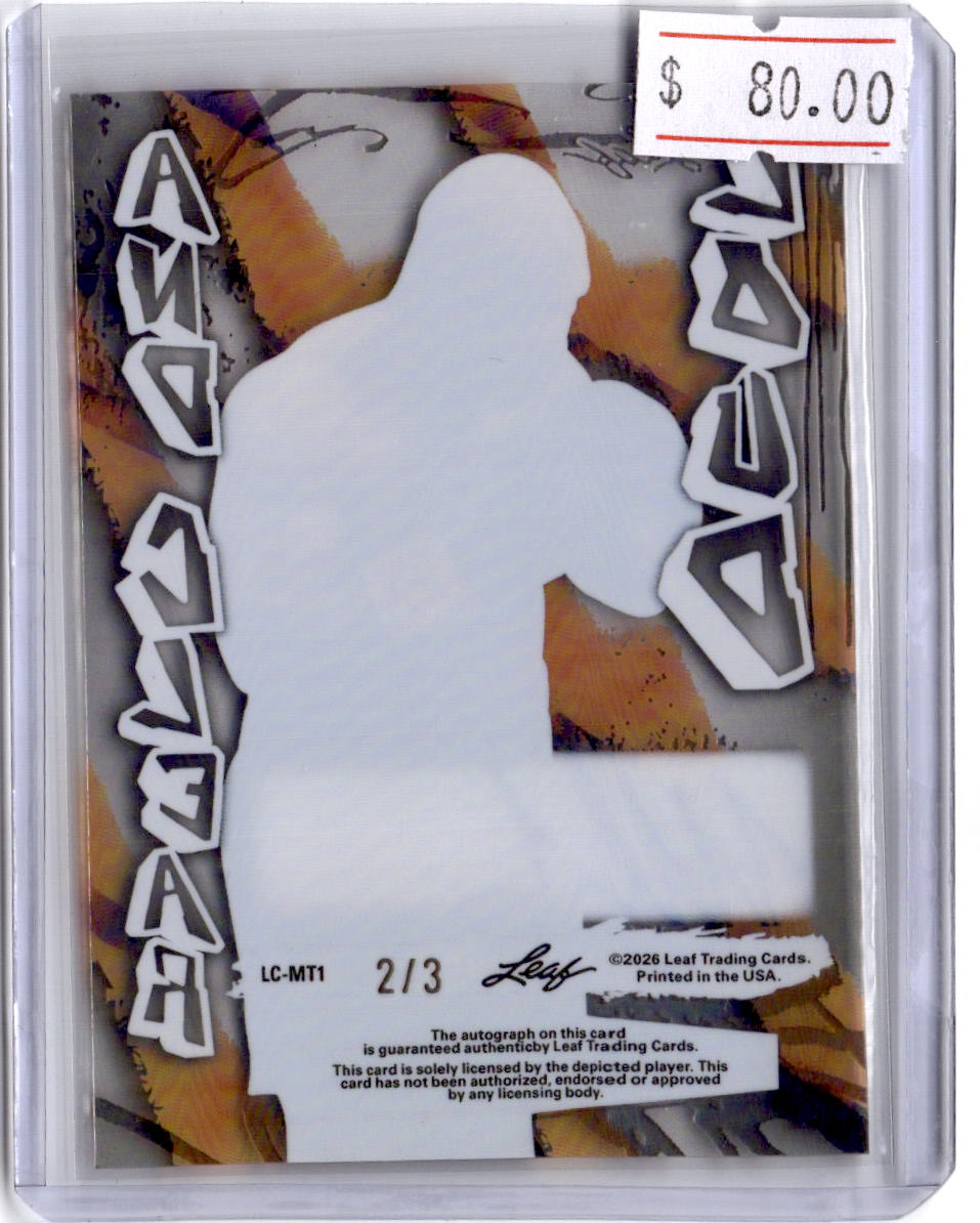 2026 Leaf Metal Sports Heroes - Loud and Clear Prismatic Red #LC-MT1 Mike Tyson #/3