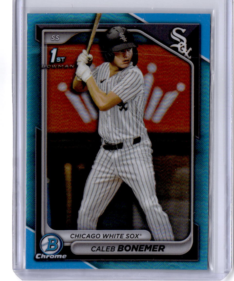 2024 Bowman Draft #BDC-31 Caleb Bonemer Chrome Sky Blue Refractor