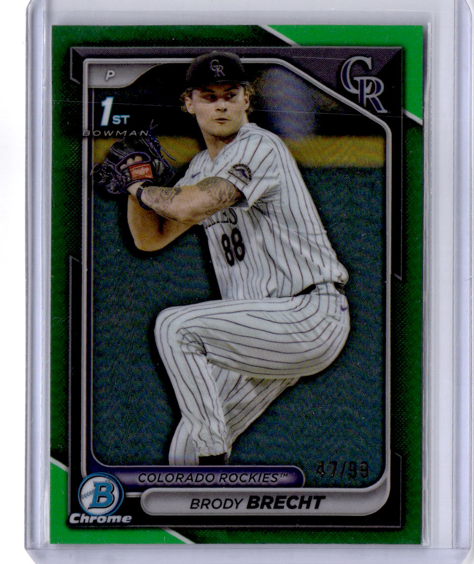 2024 Bowman Draft #BDC-39 Brody Brecht Chrome Green Refractor #/99