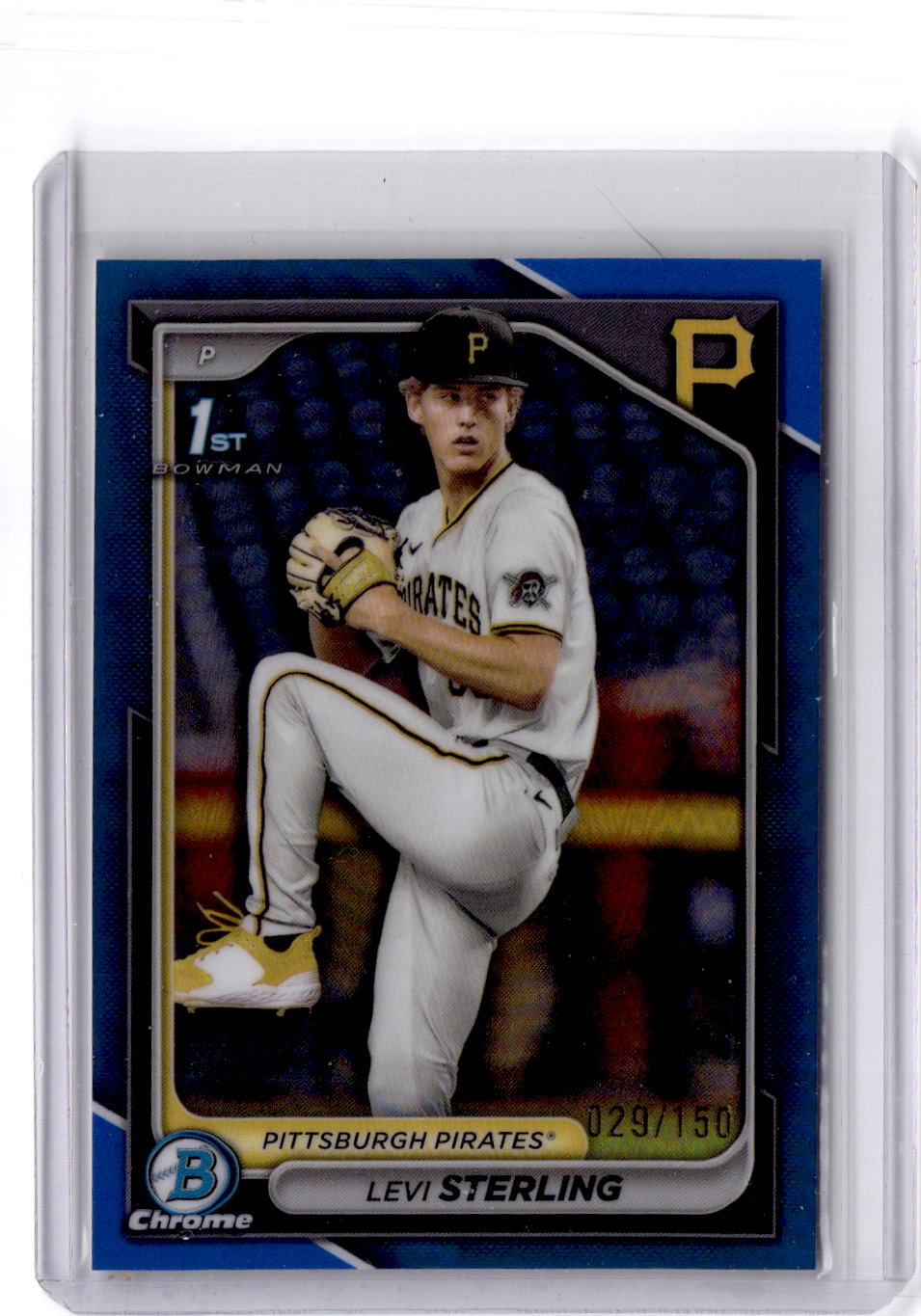 2024 Bowman Draft #BDC-83 Levi Sterling Chrome Blue Refractor #/150