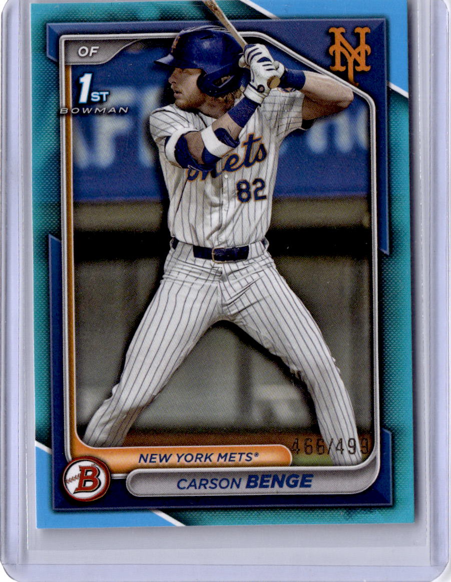 2024 Bowman Draft #BD-28 Carson Benge Sky Blue #/499
