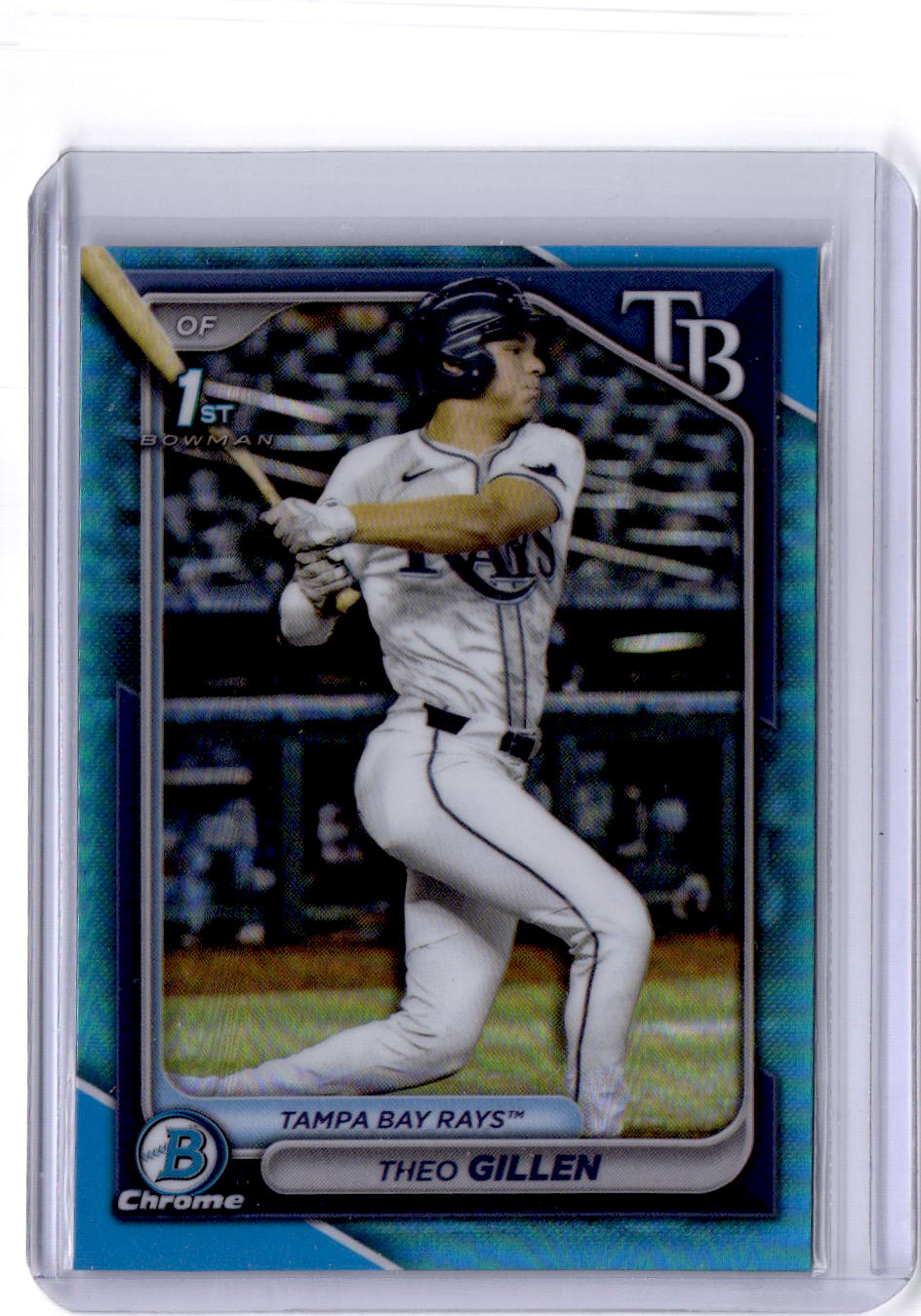 2024 Bowman Draft #BDC-73 Theo Gillen Chrome Sky Blue Refractor