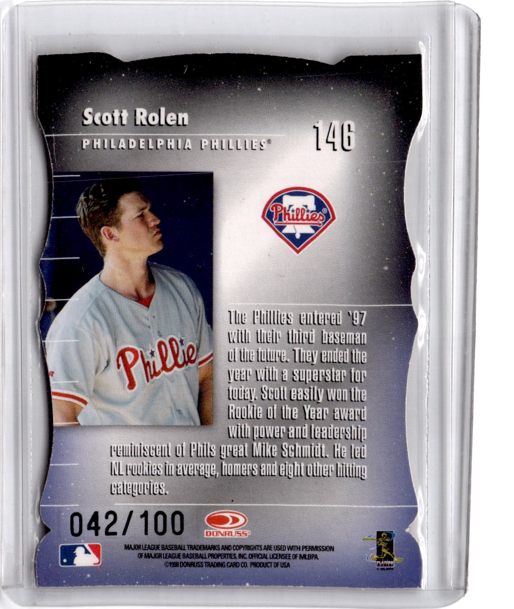 1998 Donruss Elite #146 Scott Rolen Status #/100