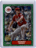 2022 Topps Sonny Gray 1987 Topps Baseball 35th Anniversary Chrome Green #/99