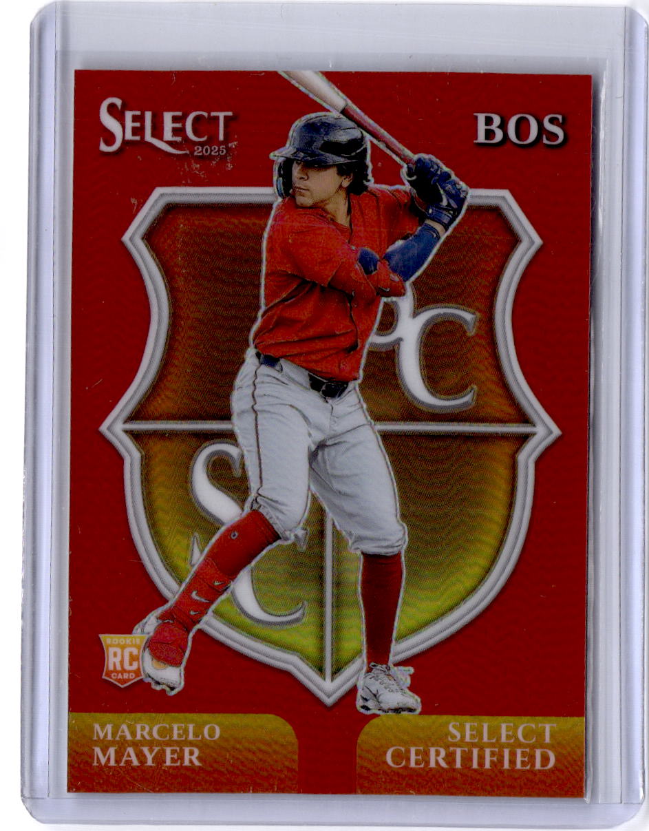 2025 Panini Select #14 Marcelo Mayer Select Certified Red Prizm #/99