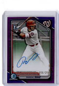 2024 Bowman Draft Randal Diaz Chrome Prospect Autographs Purple Refractor #/250