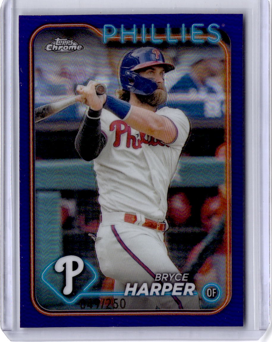 2024 Topps Chrome #62 Bryce Harper Purple Refractors #/250
