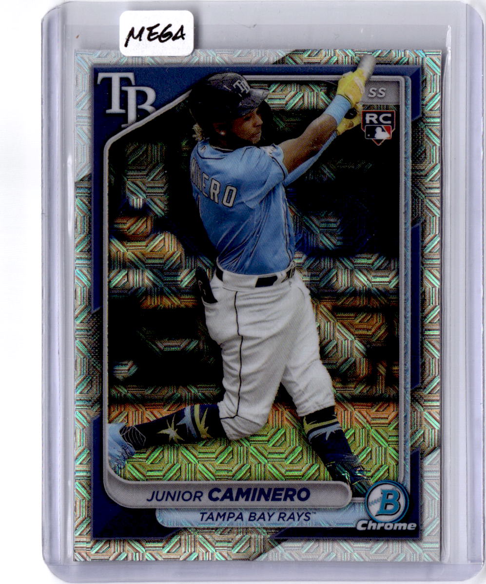 2024 Bowman Chrome #56 Junior Caminero Mojo Refractors