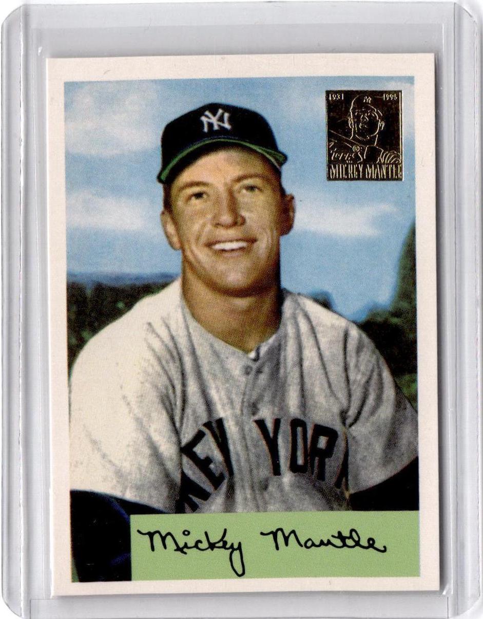 1996 Topps #4 Mickey Mantle Mickey Mantle Commemorative Reprints