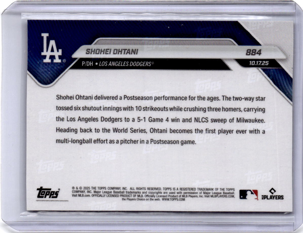 2025 Topps Now #884 Shohei Ohtani