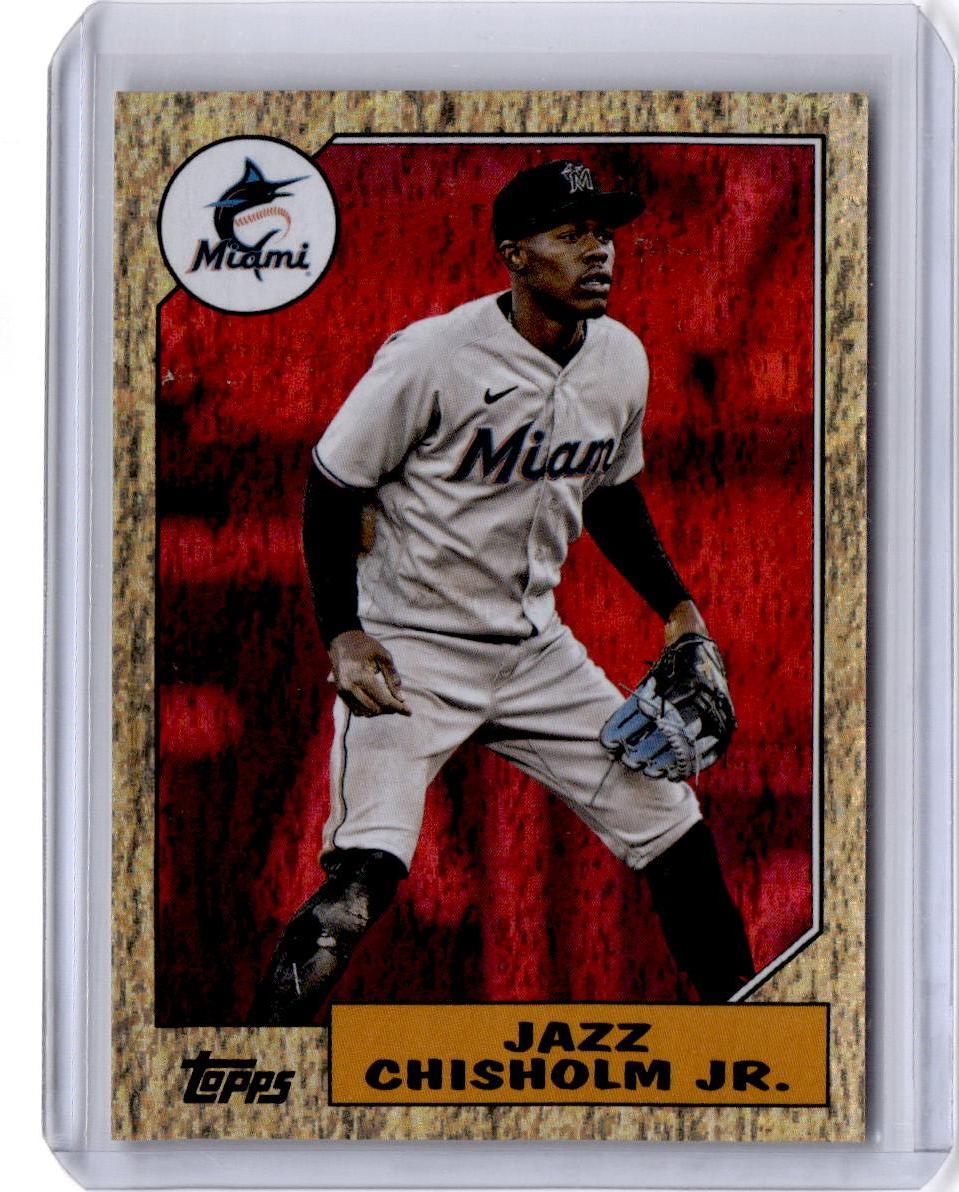 2022 Topps Archives #222 Jazz Chisholm Jr. Red Hot Foil #/50