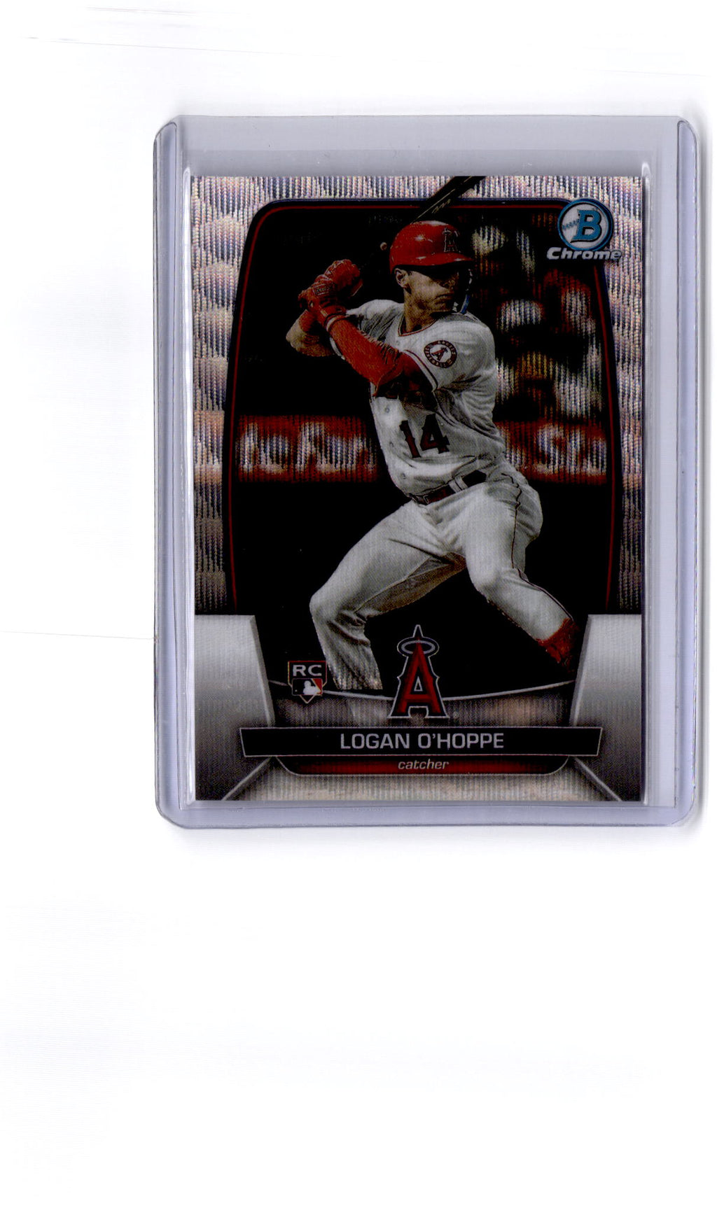 2023 Bowman Chrome #51 Logan O'Hoppe Wave Refractor #/100