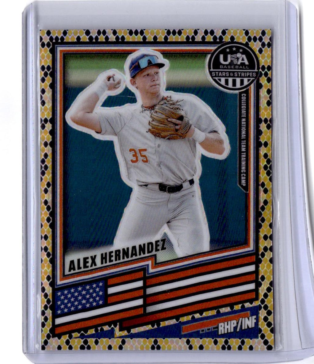 2026 Panini Stars & Stripes Prizm USA Baseball #55 Alex Hernandez Snakeskin