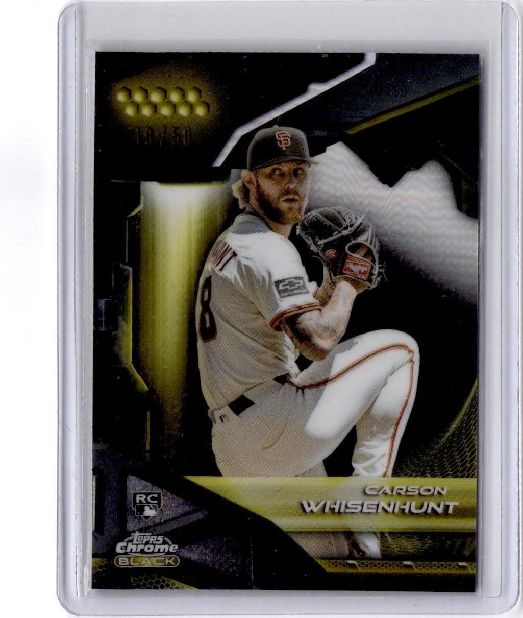 2026 Topps Chrome Black #123 Carson Whisenhunt Gold Refractors #/50