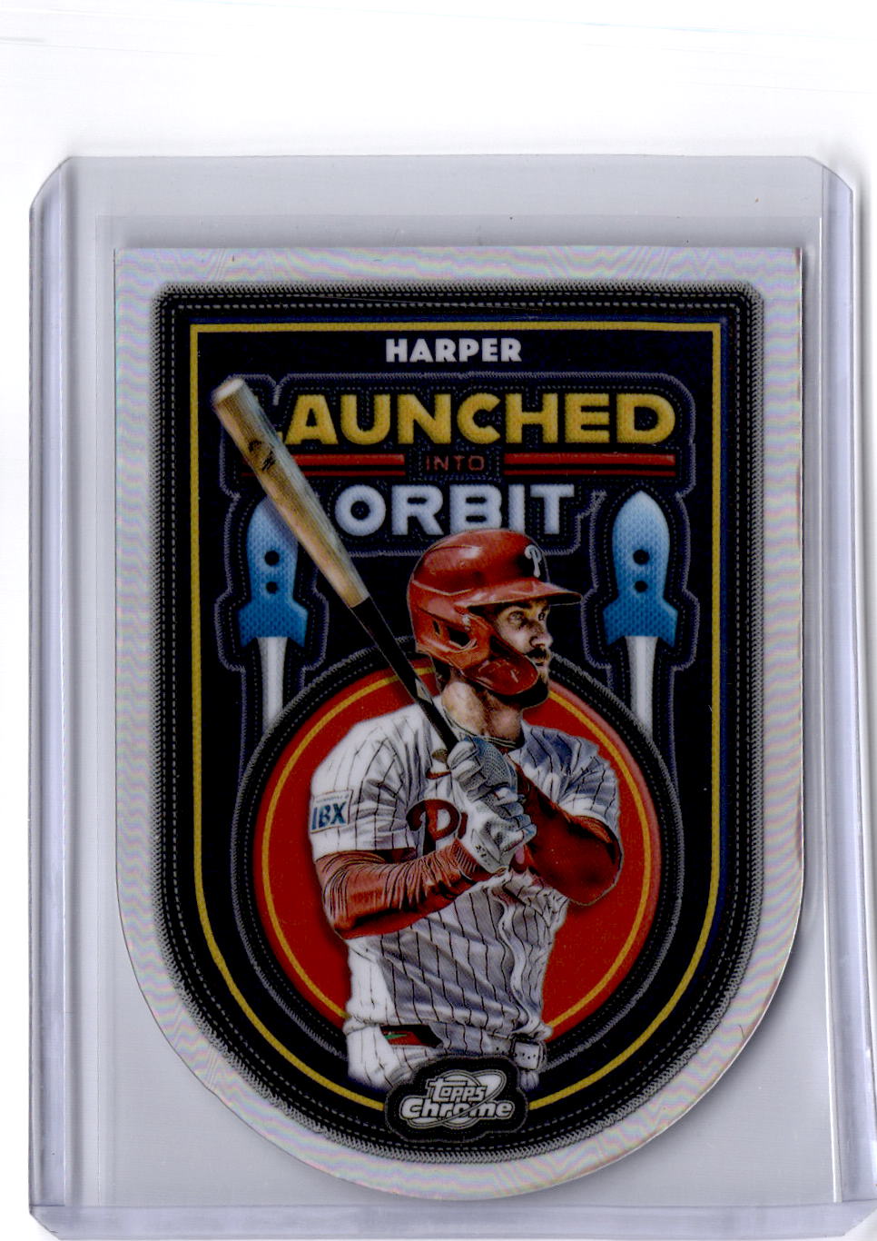 2025 Topps Chrome Cosmic #LIO-10 Bryce Harper Launched into Orbit