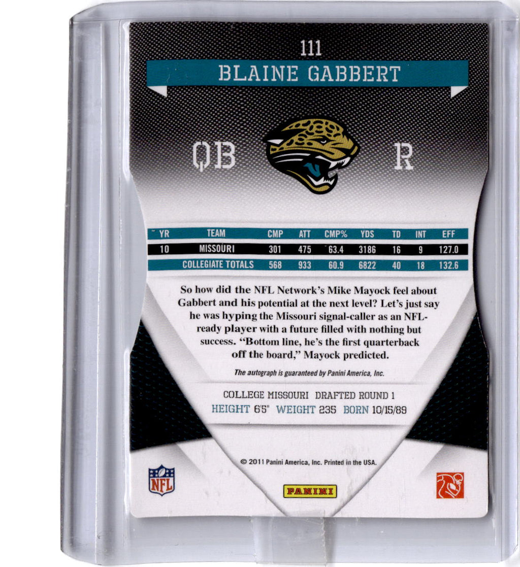 2011 Donruss Elite #111 Blaine Gabbert Status Autographs #/24