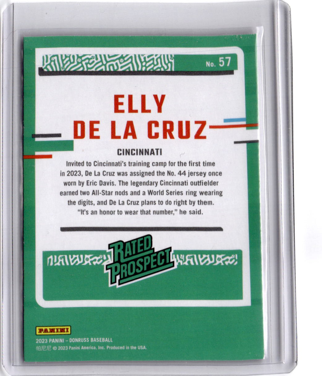 2023 Donruss #57 Elly De La Cruz Holo Pink