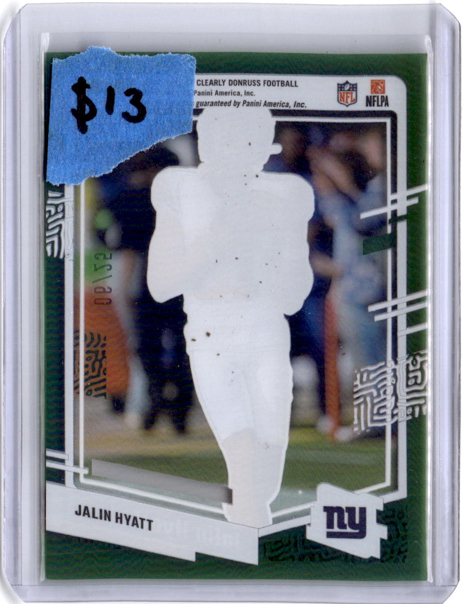 2023 Clearly Donruss #65 Jalin Hyatt Green #/25