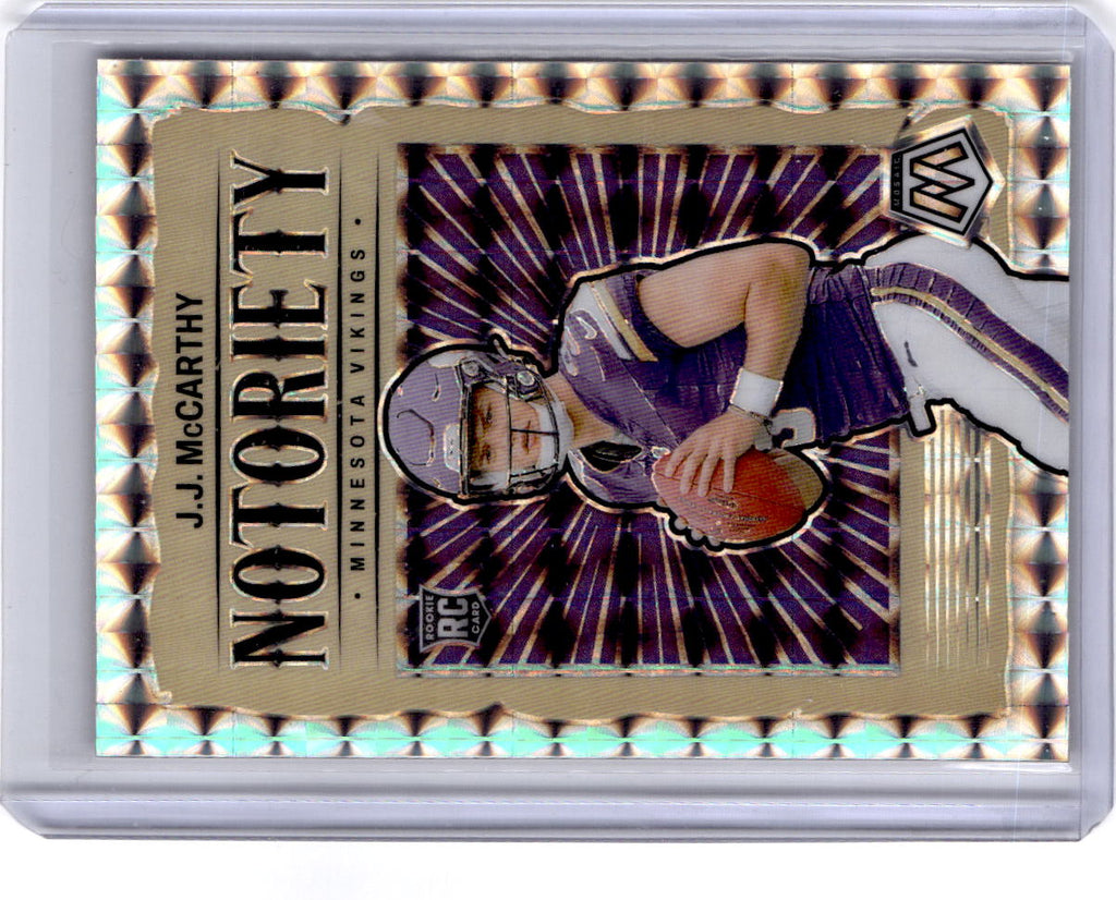 2024 Panini Mosaic #21 J.J. McCarthy Notoriety Mosaic