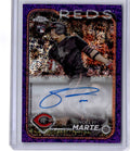 2024 Topps Chrome #177 Noelvi Marte Purple Speckle Refractors #/299