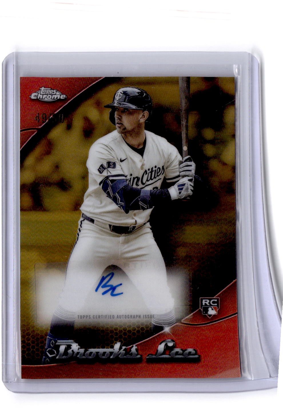 2025 Topps Chrome Update Brooks Lee Chromeography Orange Refractors #/25