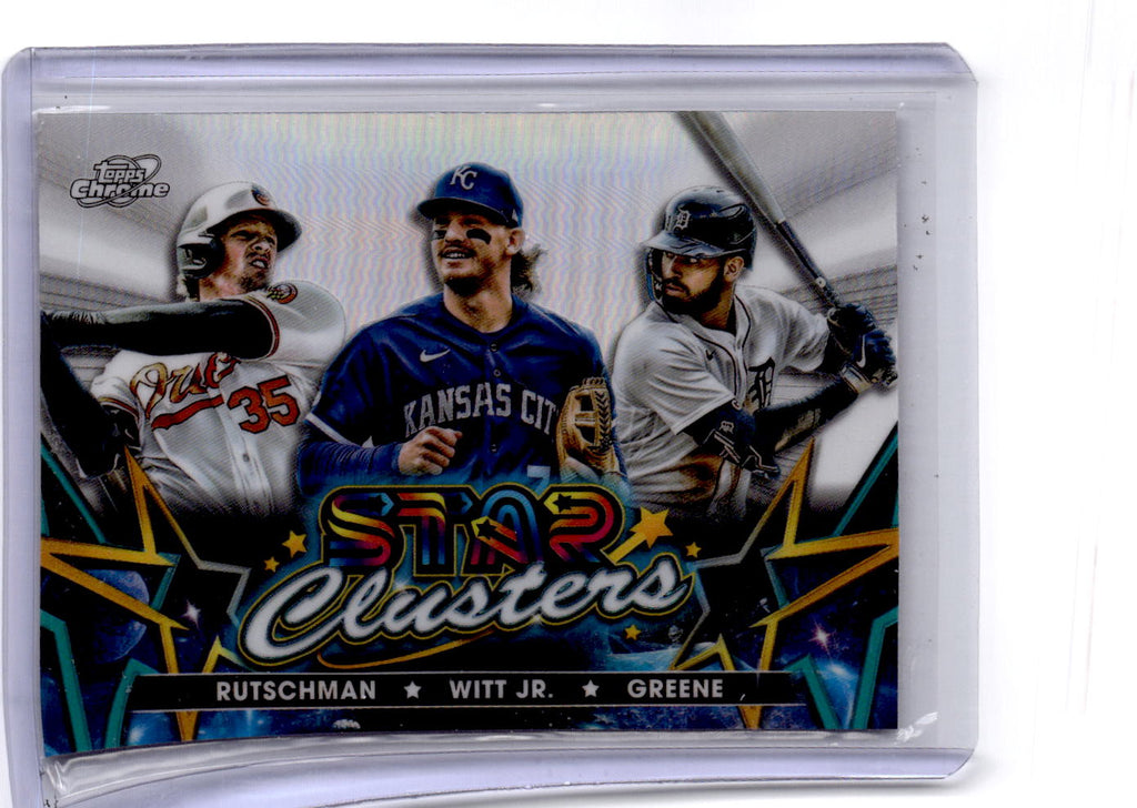 2023 Topps Chrome Cosmic Riley Greene / Bobby Witt Jr. / Rutschman Star Clusters