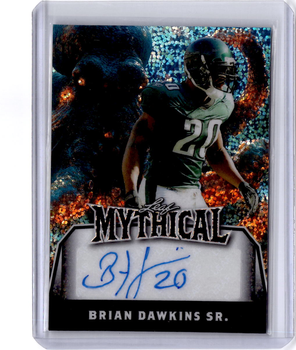 2025 Leaf Eclectic Signature Brian Dawkins Sr. Mythical Prismatic Kraken #/1