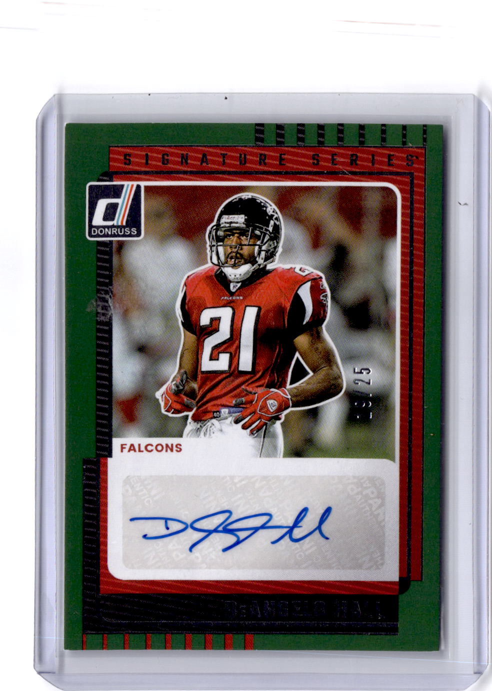 2025 Donruss #SS-DHL DeAngelo Hall Signature Series Green #/25